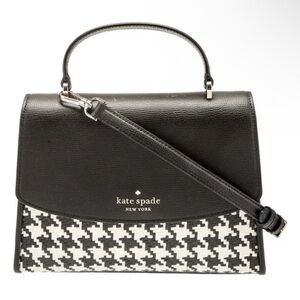 Kate Spade Darcy Houndstooth Woven Satchel - NWT STILL IN PLASTIC $499 retail